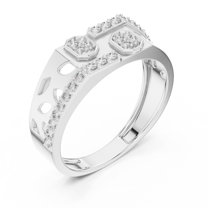 A Bold Multi-Cluster Diamond Statement Ring