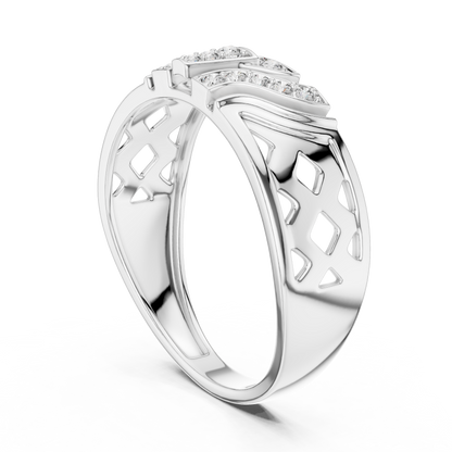 A Bold Rose Gold Statement Ring with Stepped Diamond Tiers