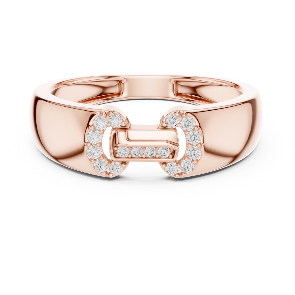 A Bold  Statement Band with a Brilliant  Buckle Motif