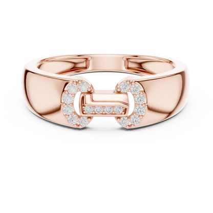 A Bold  Statement Band with a Brilliant  Buckle Motif