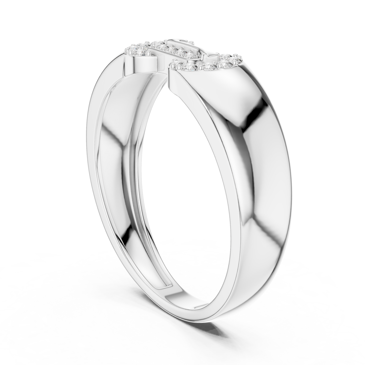 A Bold  Statement Band with a Brilliant  Buckle Motif