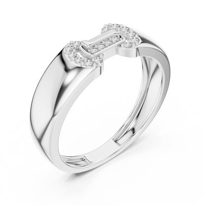 A Bold  Statement Band with a Brilliant  Buckle Motif