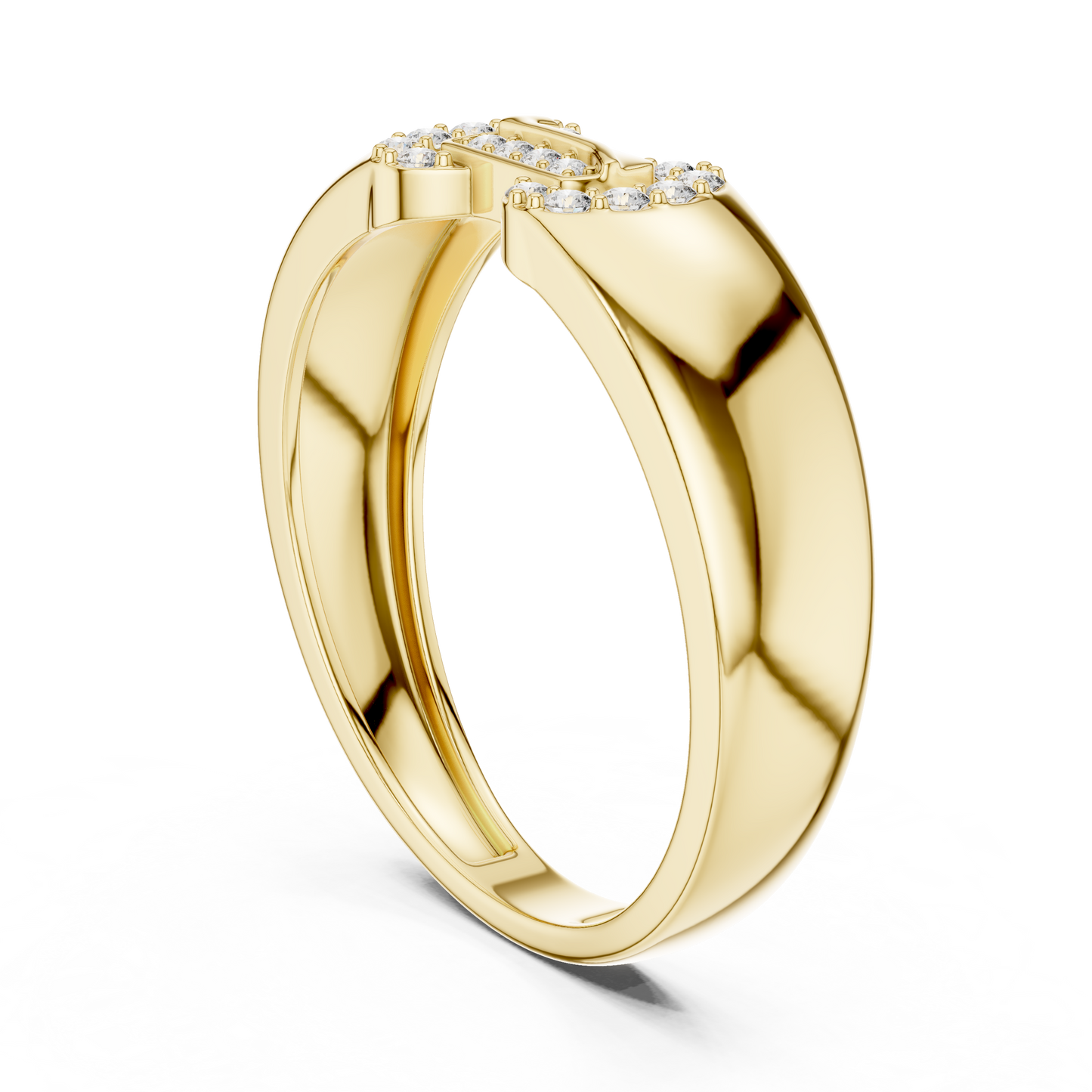 A Bold  Statement Band with a Brilliant  Buckle Motif