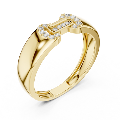 A Bold  Statement Band with a Brilliant  Buckle Motif