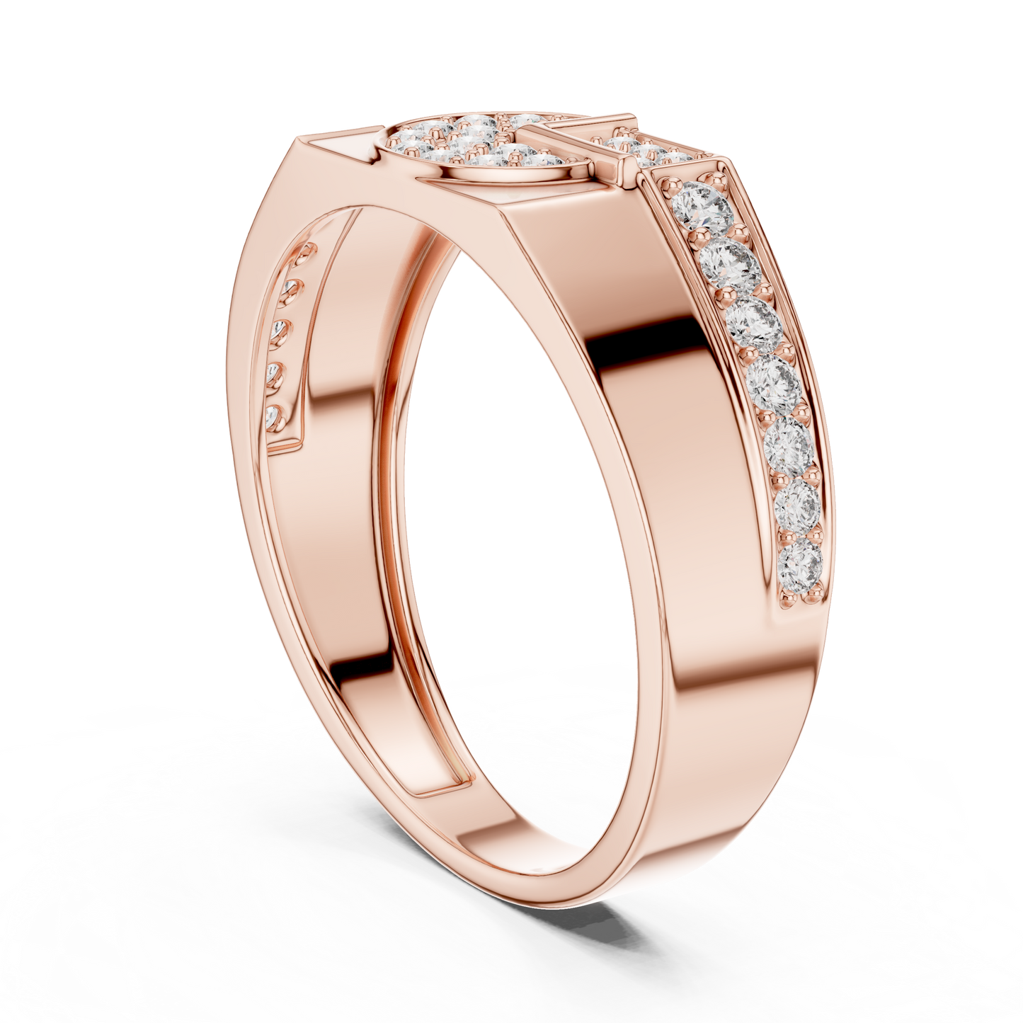 A Bold Statement Ring with Circular Cluster Links