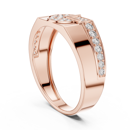 A Bold Statement Ring with Circular Cluster Links
