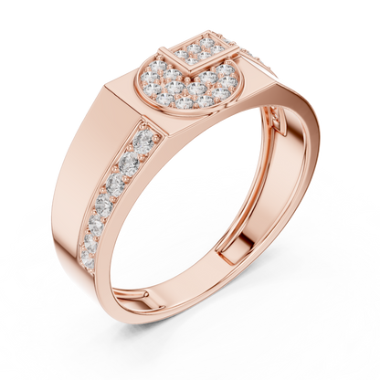 A Bold Statement Ring with Circular Cluster Links