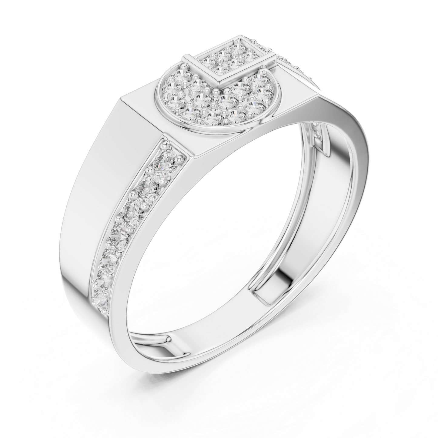 A Bold Statement Ring with Circular Cluster Links
