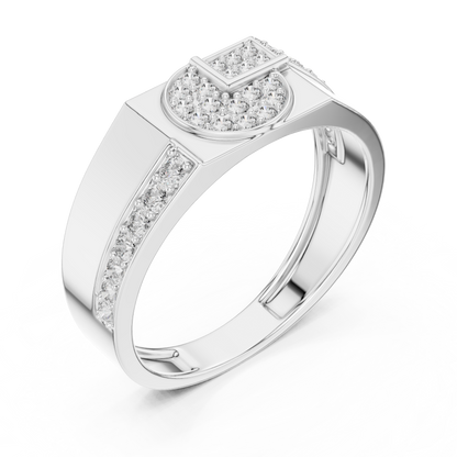 A Bold Statement Ring with Circular Cluster Links
