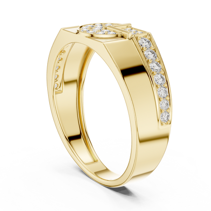A Bold Statement Ring with Circular Cluster Links