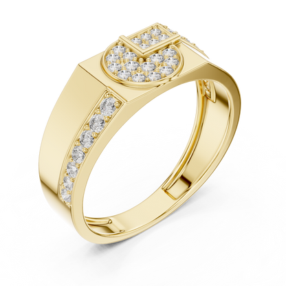 A Bold Statement Ring with Circular Cluster Links