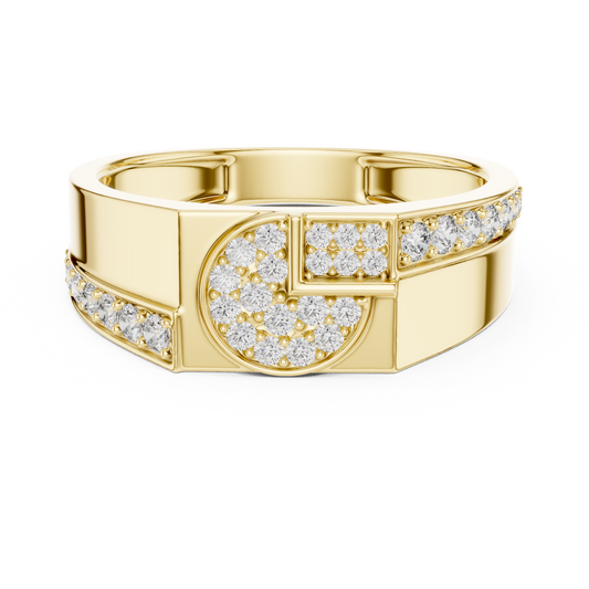 A Bold Statement Ring with Circular Cluster Links