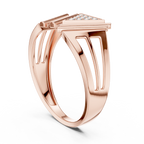 Masterpiece Featuring a Triangular Diamond Cluster and Fluted Tiered Wings