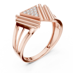 Masterpiece Featuring a Triangular Diamond Cluster and Fluted Tiered Wings