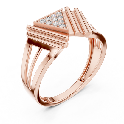 Masterpiece Featuring a Triangular Diamond Cluster and Fluted Tiered Wings
