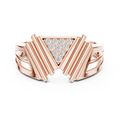 Masterpiece Featuring a Triangular Diamond Cluster and Fluted Tiered Wings