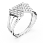 Masterpiece Featuring a Triangular Diamond Cluster and Fluted Tiered Wings