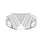 Masterpiece Featuring a Triangular Diamond Cluster and Fluted Tiered Wings