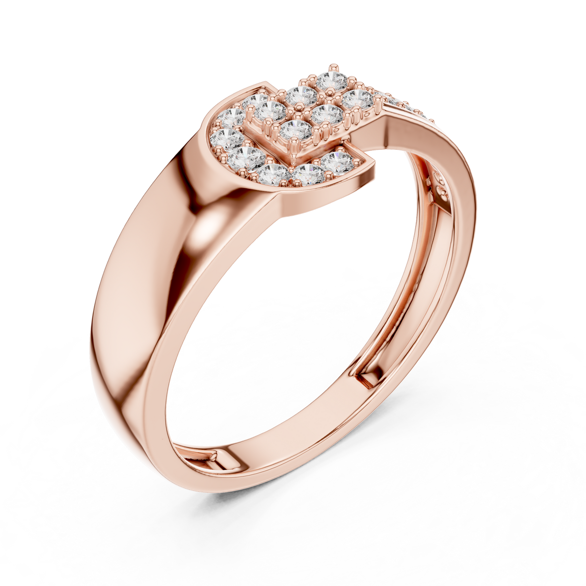 Regal Spark Diamond Gold Ring