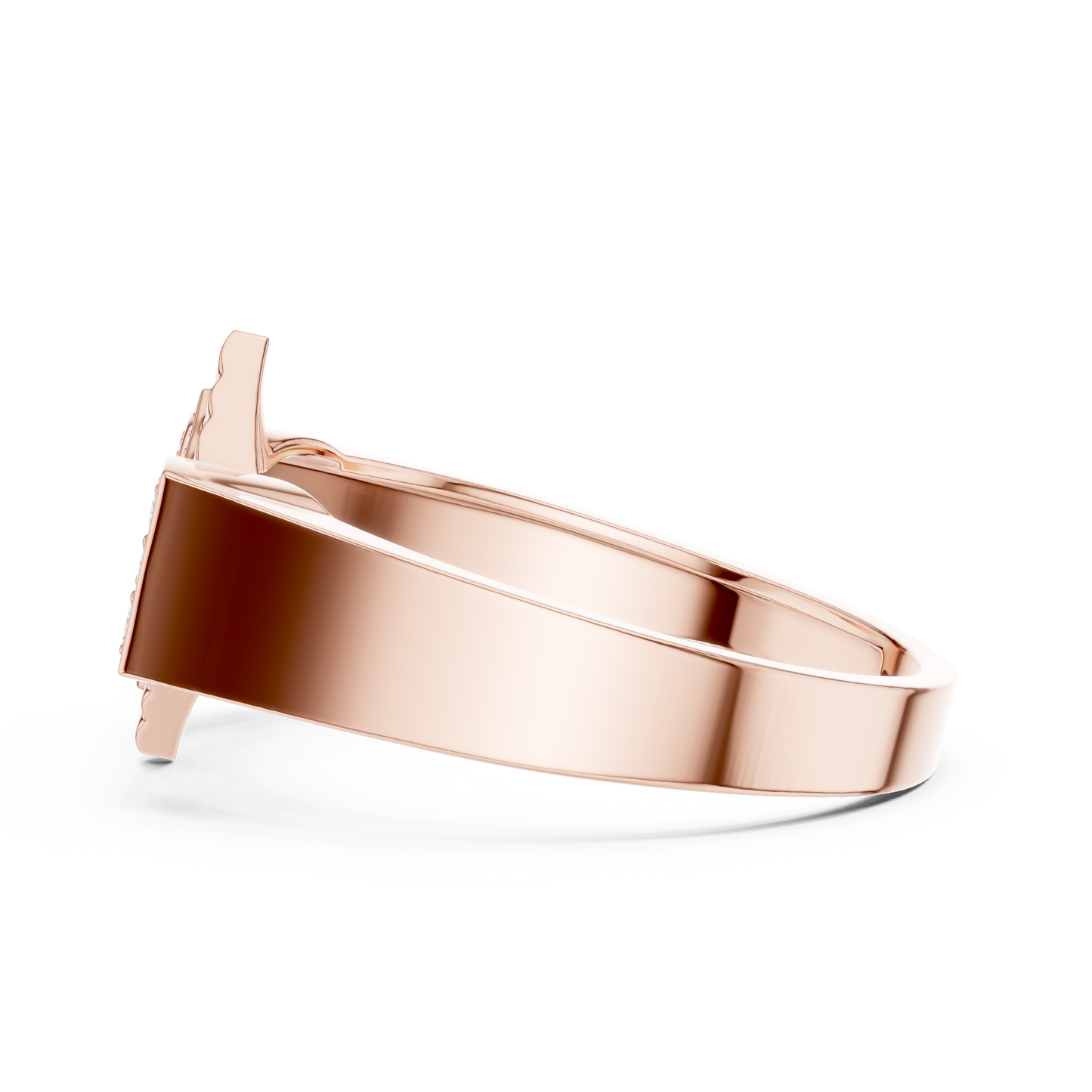 Geometric Diamond Cluster Gold Ring for Women