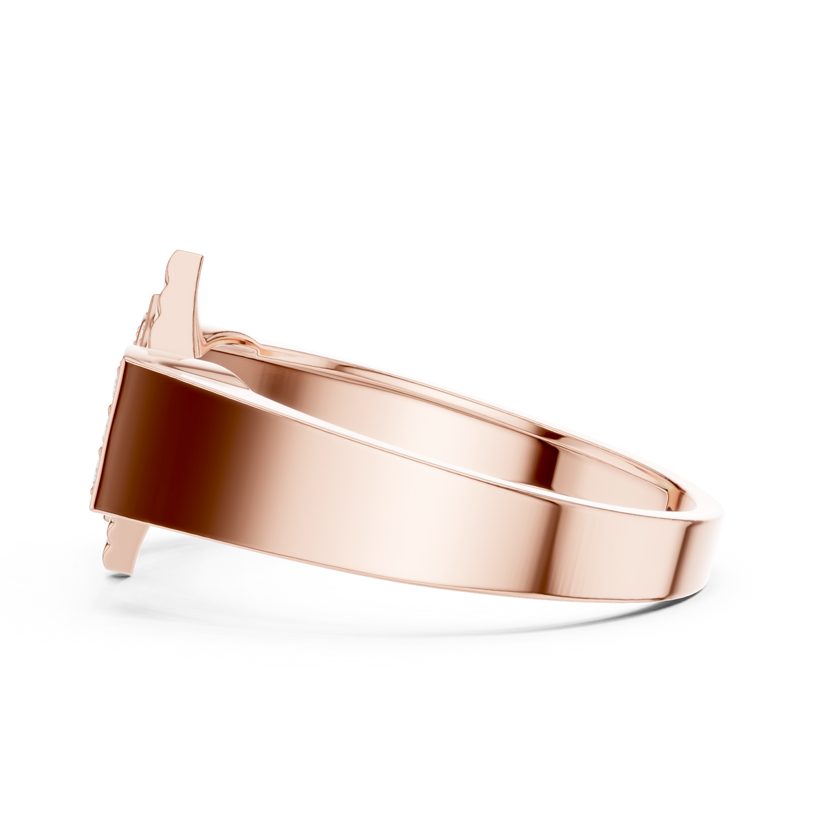 Geometric Diamond Cluster Gold Ring for Women