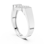 Geometric Diamond Cluster Gold Ring for Women