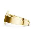 Geometric Diamond Cluster Gold Ring for Women