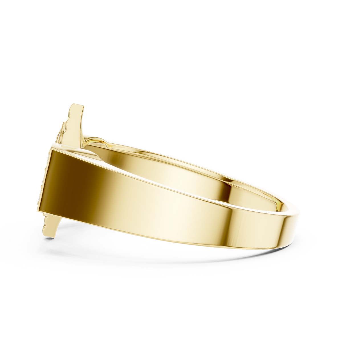 Geometric Diamond Cluster Gold Ring for Women