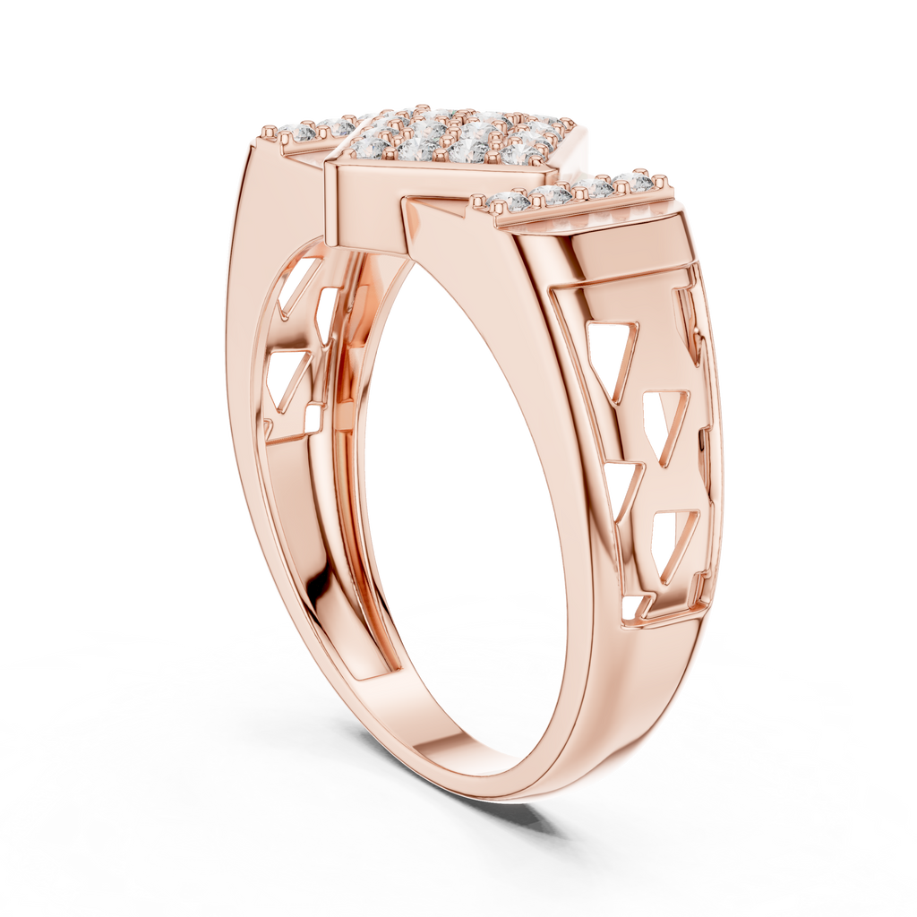 Luxe Geometric Diamond Ring