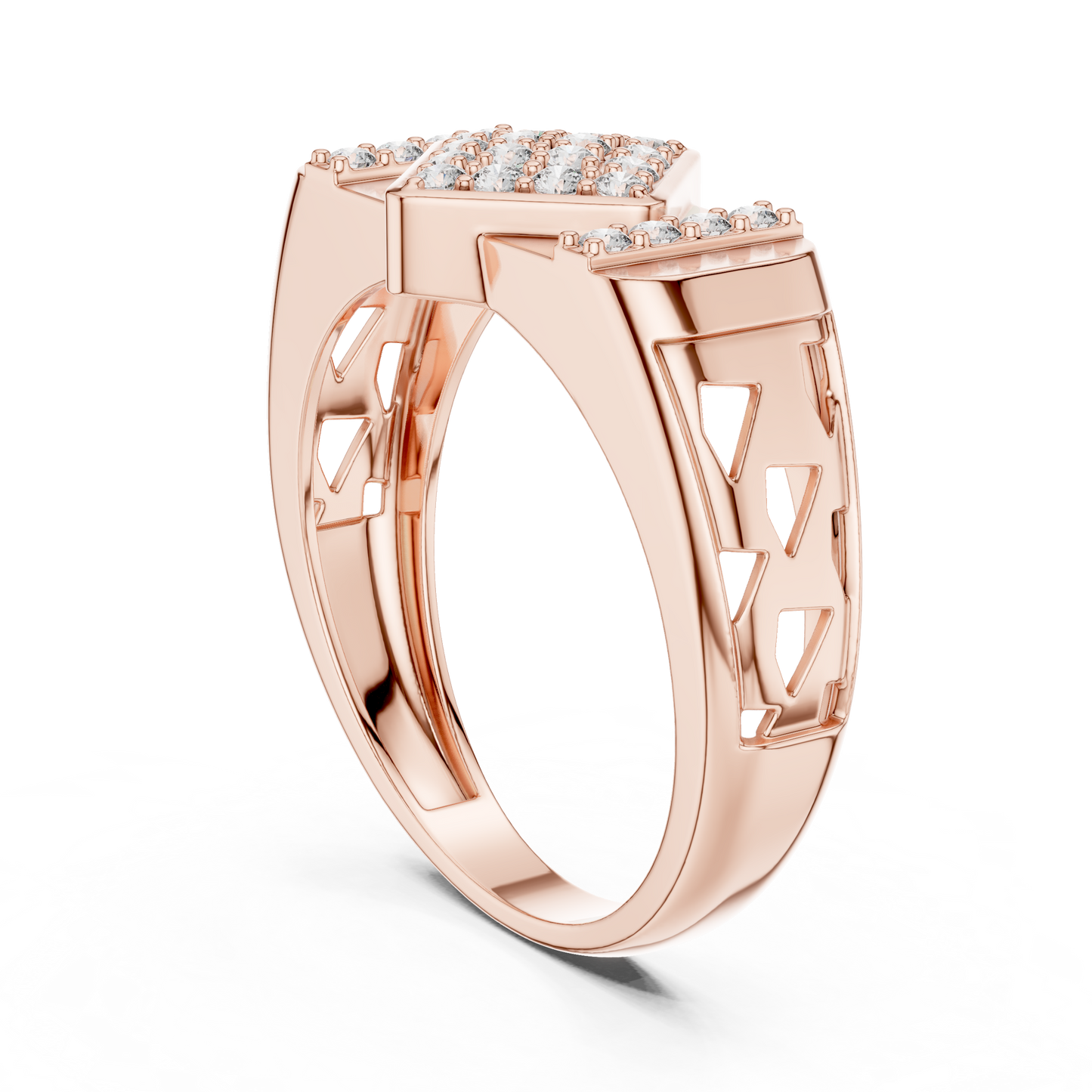 Luxe Geometric Diamond Ring