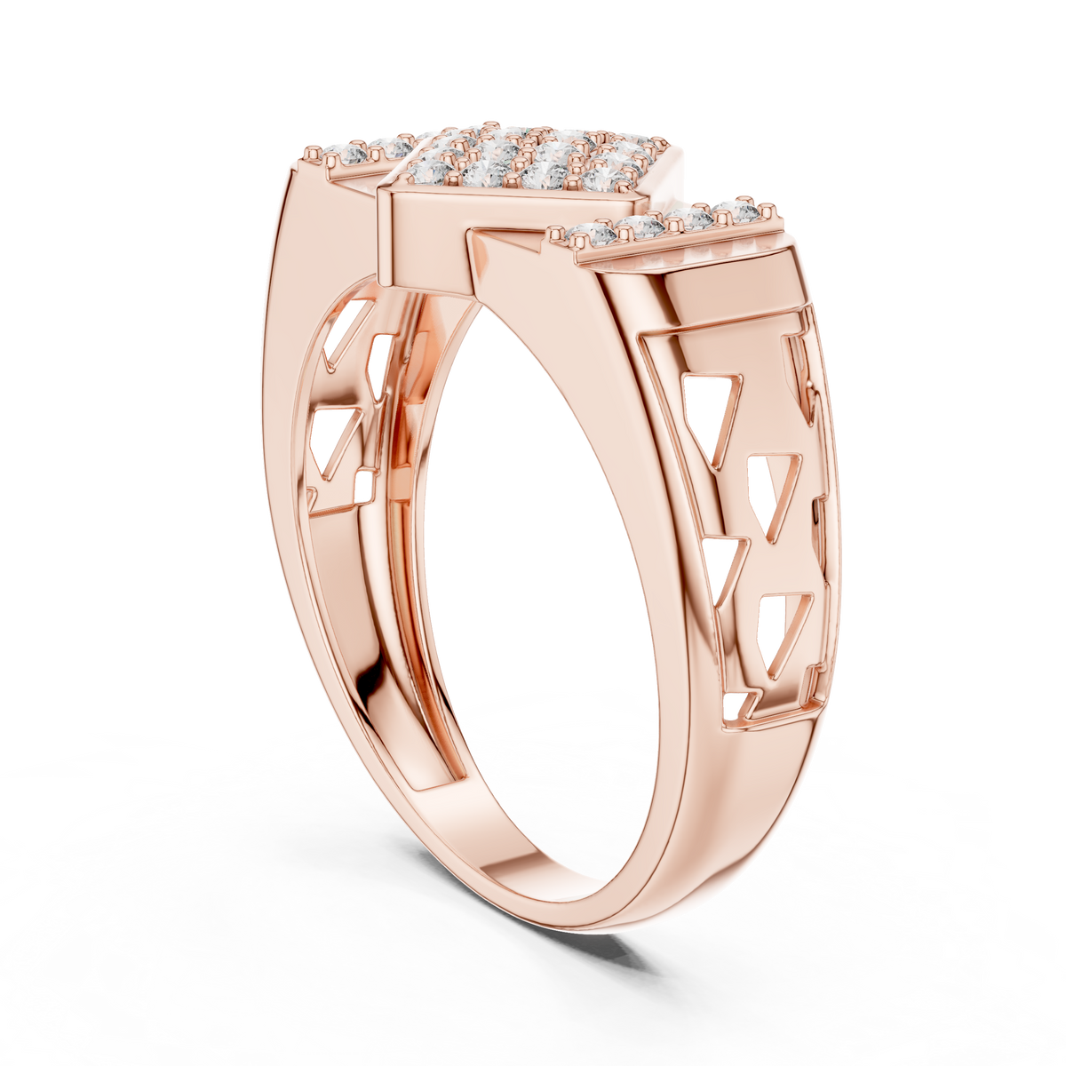 Luxe Geometric Diamond Ring