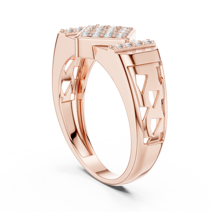 Luxe Geometric Diamond Ring