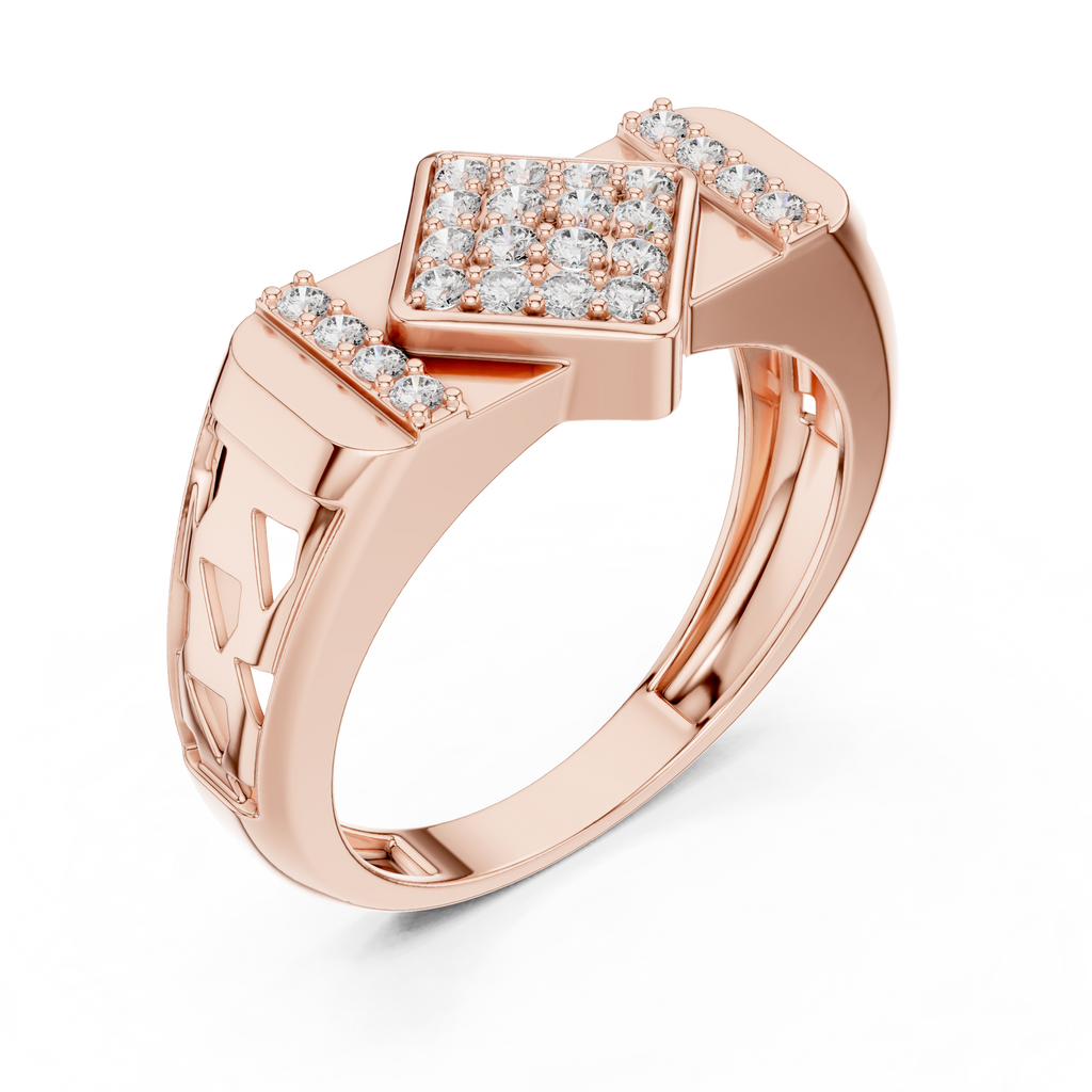 Luxe Geometric Diamond Ring