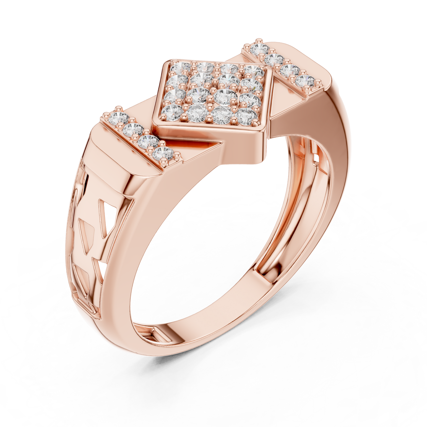 Luxe Geometric Diamond Ring