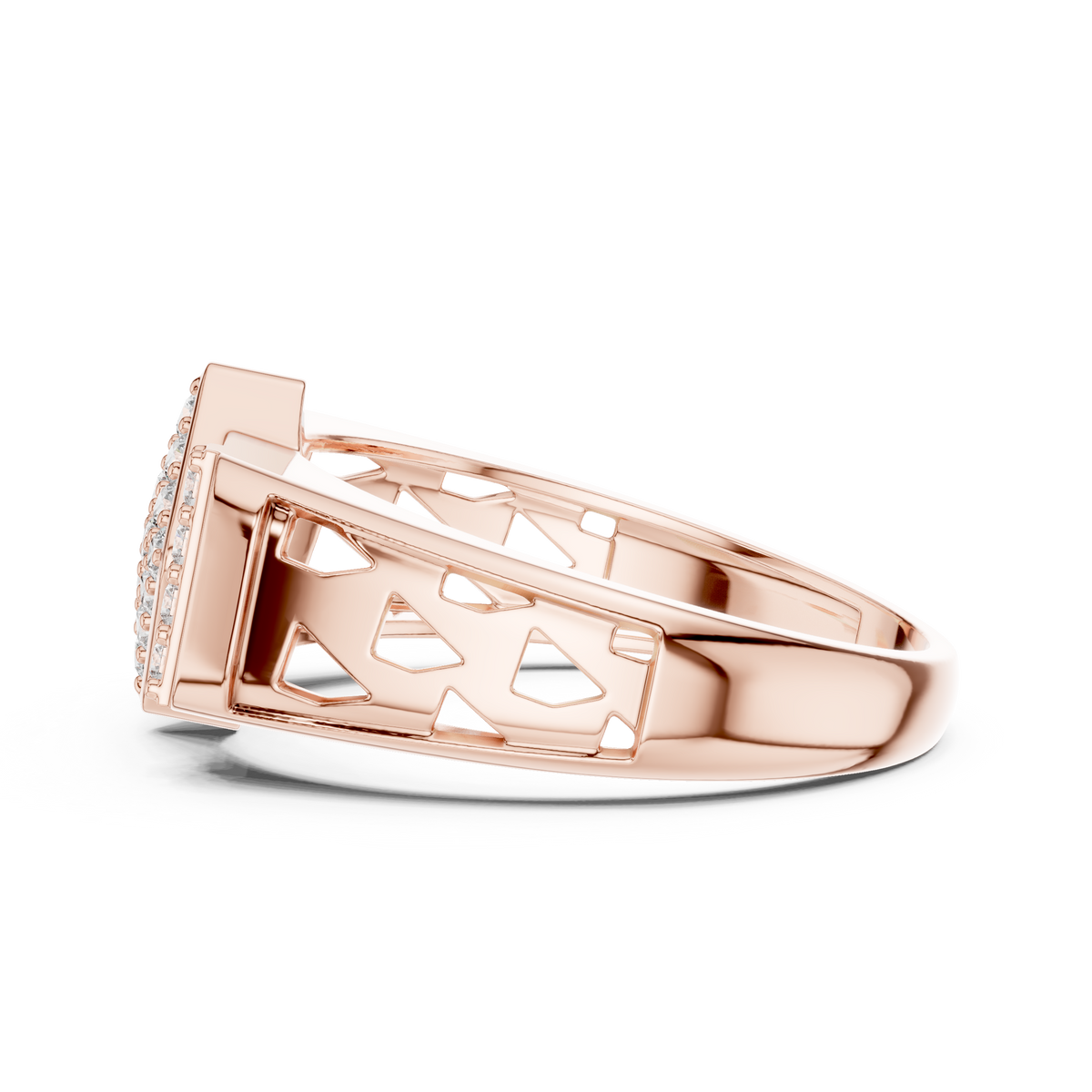 Luxe Geometric Diamond Ring