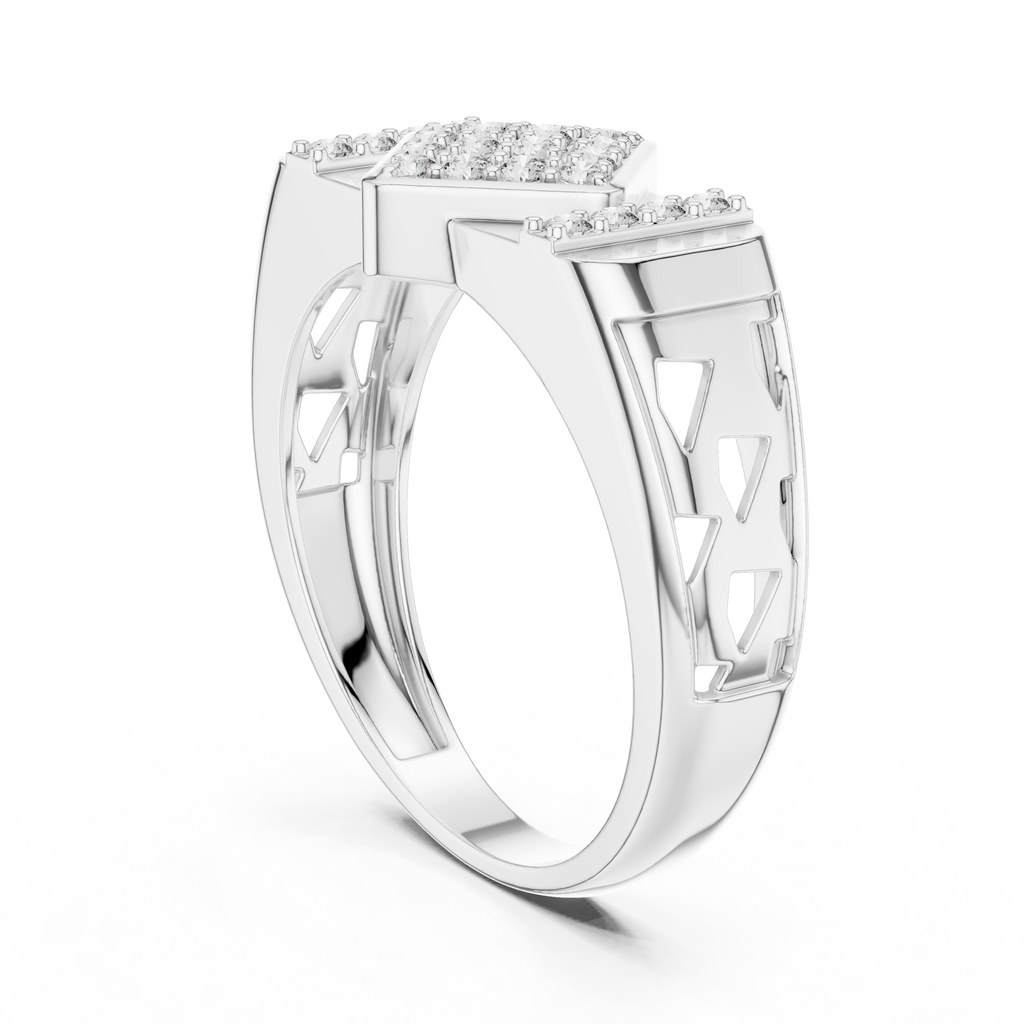 Luxe Geometric Diamond Ring