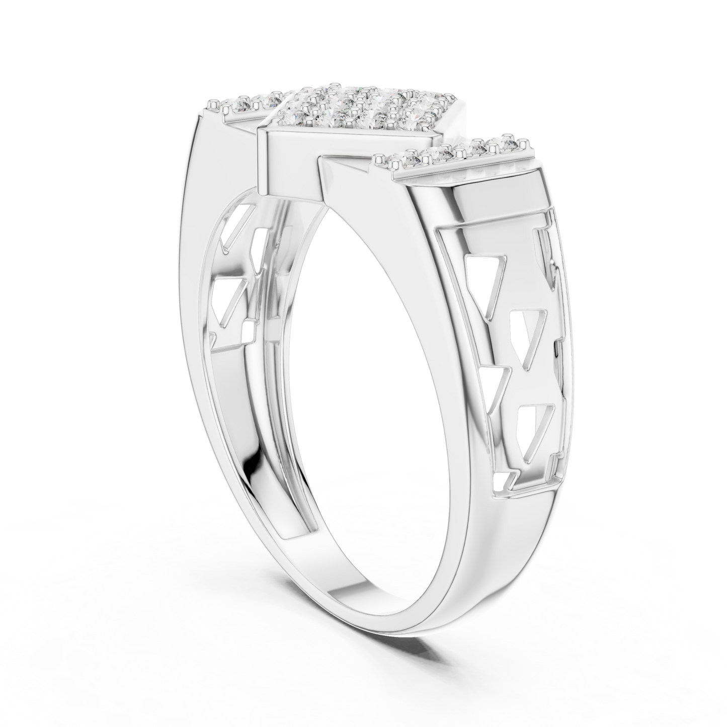 Luxe Geometric Diamond Ring