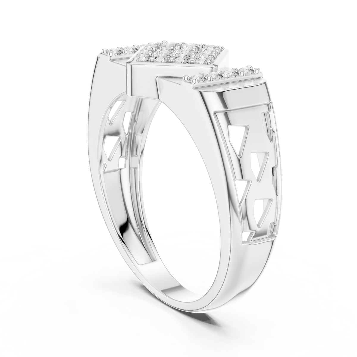 Luxe Geometric Diamond Ring