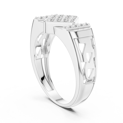 Luxe Geometric Diamond Ring