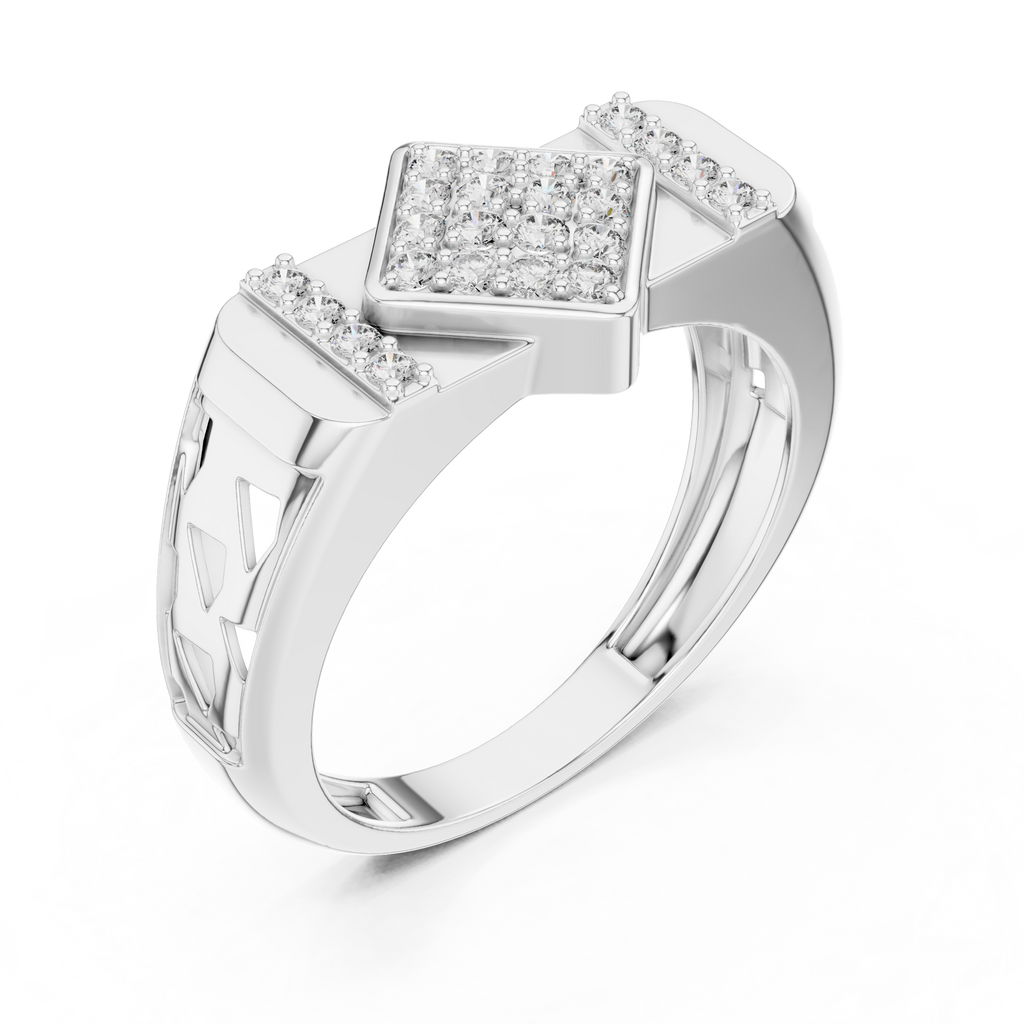 Luxe Geometric Diamond Ring