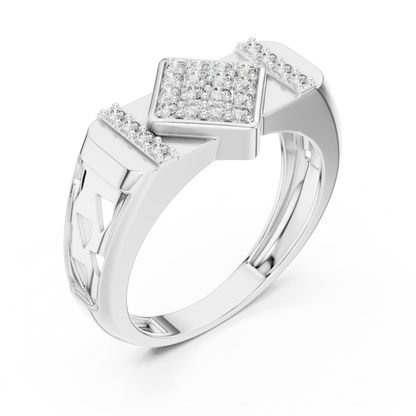 Luxe Geometric Diamond Ring