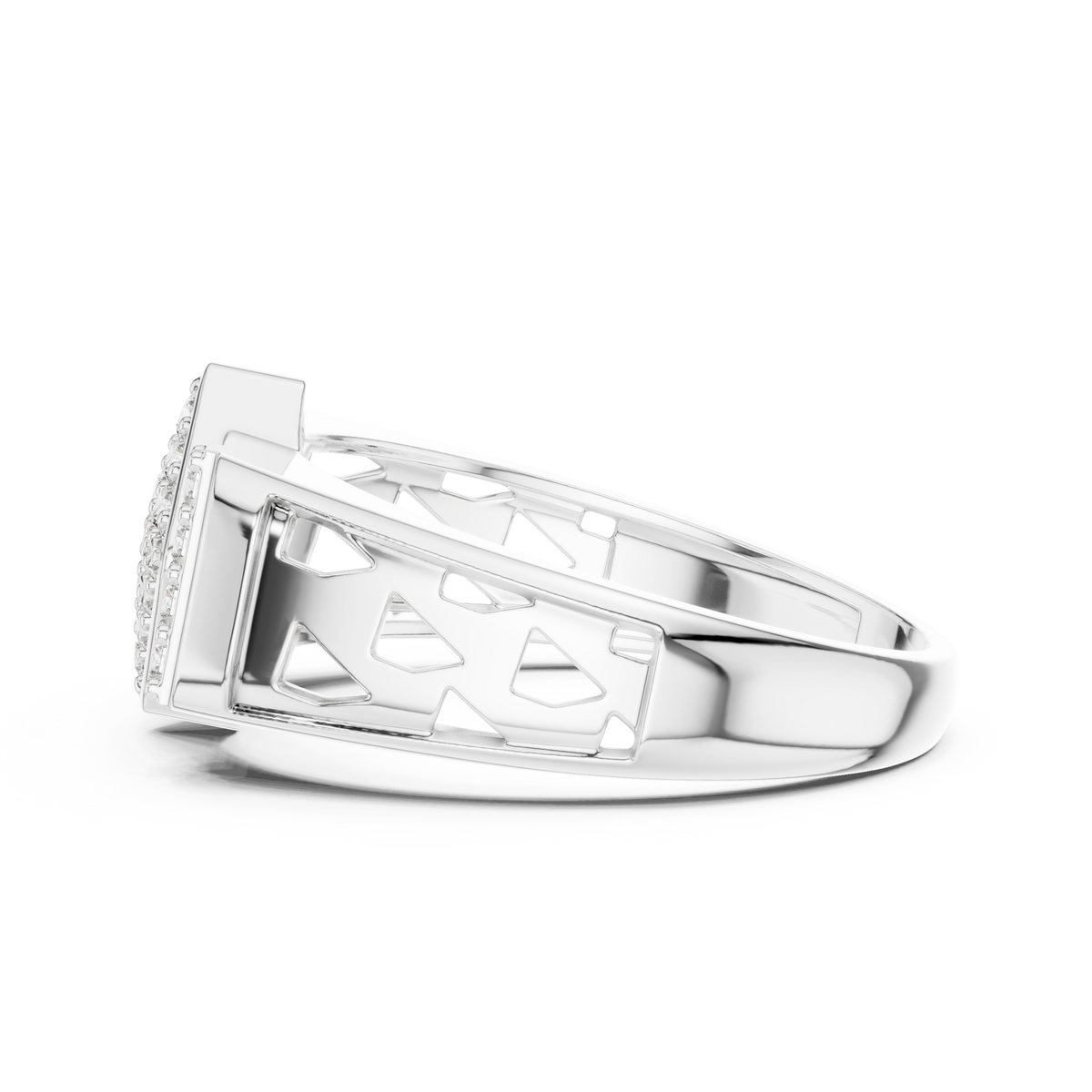 Luxe Geometric Diamond Ring
