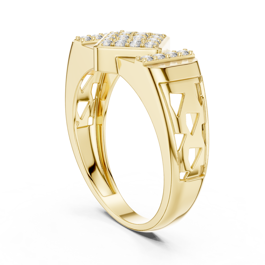 Luxe Geometric Diamond Ring