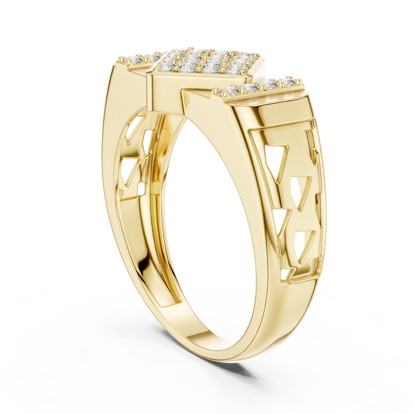 Luxe Geometric Diamond Ring