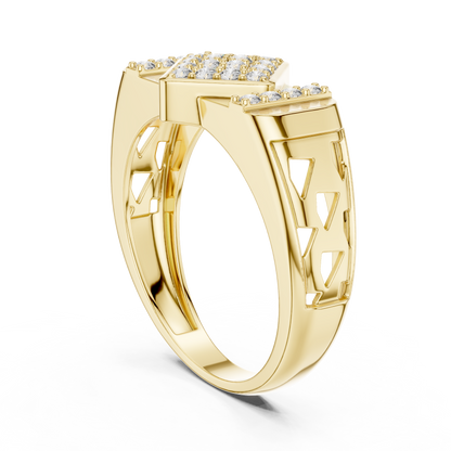 Luxe Geometric Diamond Ring