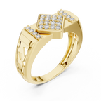 Luxe Geometric Diamond Ring