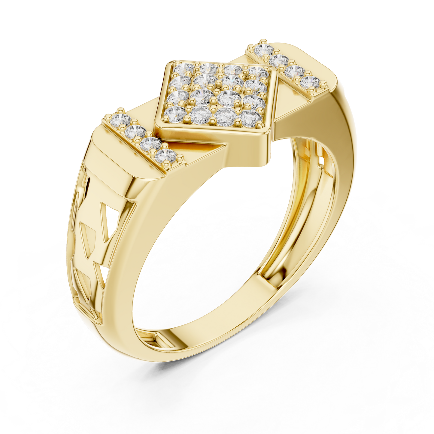 Luxe Geometric Diamond Ring