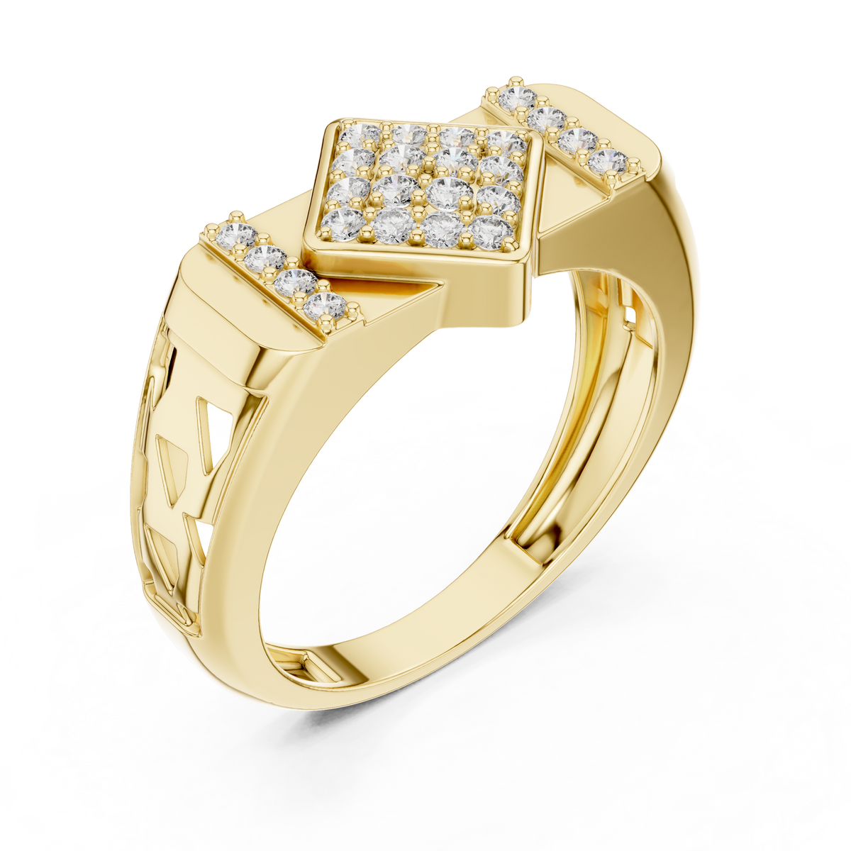 Luxe Geometric Diamond Ring
