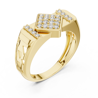 Luxe Geometric Diamond Ring