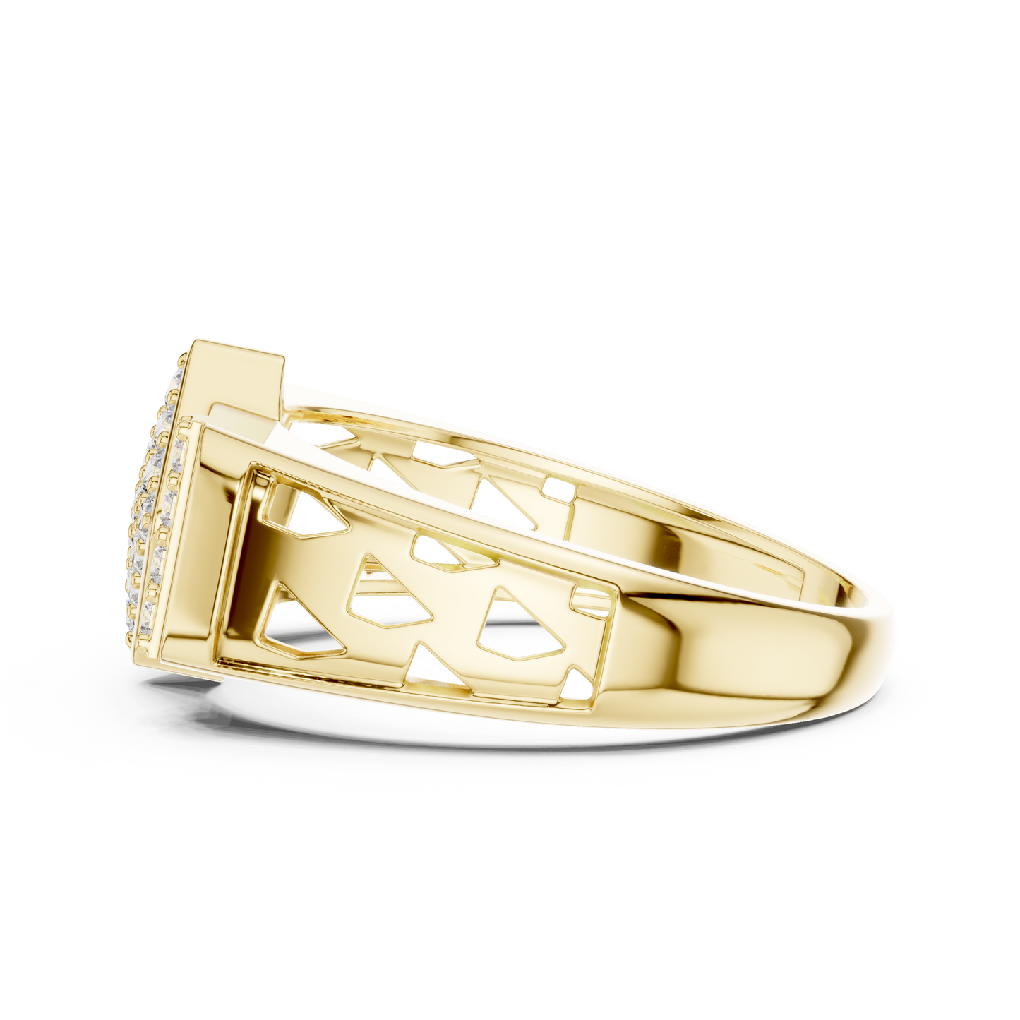 Luxe Geometric Diamond Ring